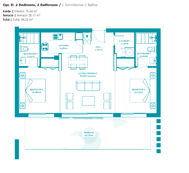 Apartamente moderne de 2 dormitoare în Casares, Málaga 13