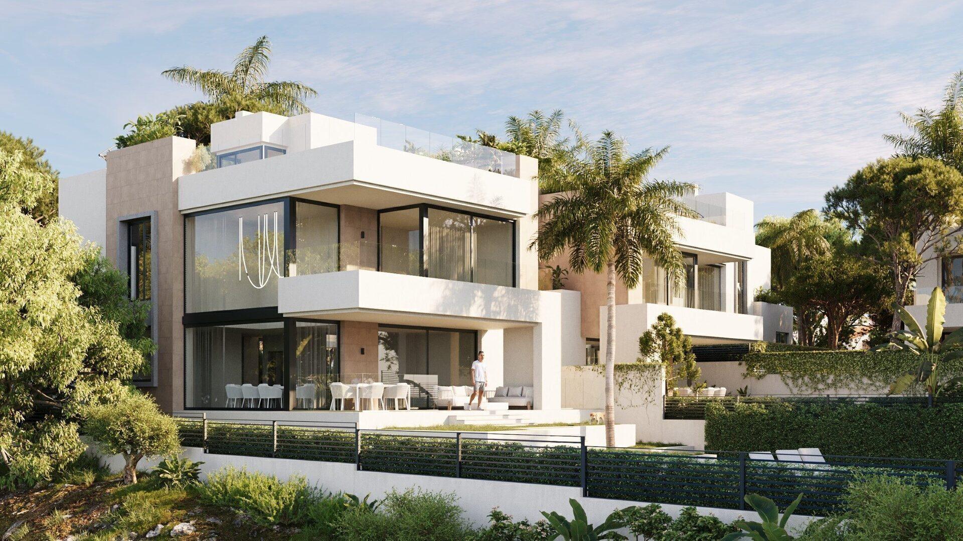 Vile luxoase cu 4 dormitoare lângă plajă în Marbella